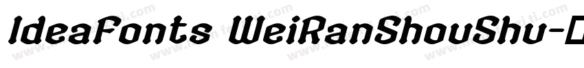 IdeaFonts WeiRanShouShu字体转换